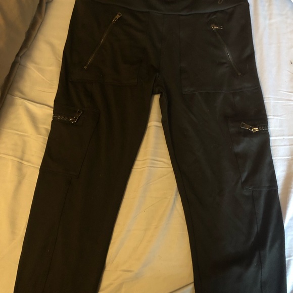 NWT Justice high waisted leggings with cute zippers - Picture 3 of 3